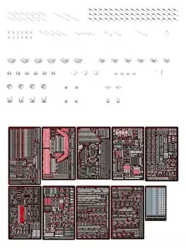 Berryfire японский военно-морской авианосец Taiho Detail Up Parts Set A Пластиковые детали для модели 1/350 BELBV350901UP-A