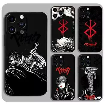 Berserk Comics Anime для Apple iPhone 15 14 13 12 Mini 11 XS XR X 8 7 Pro Max Plus Мягкий силиконовый черный чехол для телефона for iPhone 12 mini шартрёз