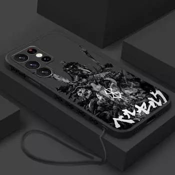 Berserk Comics Cool для Samsung S24 S23 S22 S21 S20 Fe S10 Note 20 10 Ultra Lite Plus Liquid Left Rope Phone Case Samsung S23