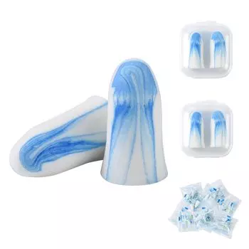 Беруши AiQInu для 12 ушных вкладышей с эффектом памяти, шум 38 дБ, беруши без маленьких вкладышей с 2 чехлами для сна, пары, мягкие, смягчение, уменьшение, заглушки,