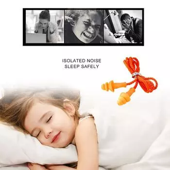 Беруши CPAP с чехлом для путешествий, силиконовые проводные шумоподавляющие шапочки, наушники, защита слуха