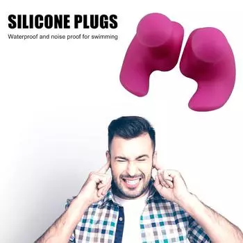 Беруши для плавания Беруши для дайвинга Мягкий силикон для взрослых и детей (розовый) КДЕ