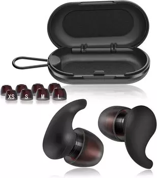 Беруши для звука сменные ушные вкладыши в 4 размерах L удобны для сна, звукоизоляция, сон, (XS, S, M, размер), можно стирать, переносить,