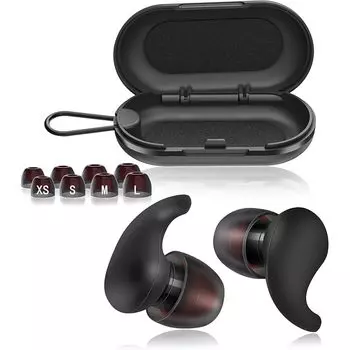 Беруши для звукоизоляции сна Sleep well В комплекте 4 вида сменных амбушюр (Размер XS, S, M, L) , моющийся Удобно носить с собой лобон