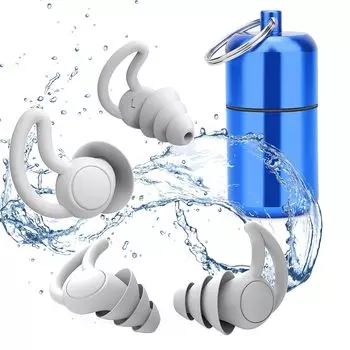 Беруши для звукоизоляции, включая мобильное хранилище, 2 пары, для сна, звукоизоляция, ценность: 32 дБ, самолет, работа, учеба, можно стирать, многоразовый, чехол,