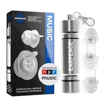 Беруши EarPeace Music PRO для прослушивания музыки в прямом эфире Легкие и безопасные 2 шт. из 6 Защита органов слуха во время концертов и высокий уровень звукоизоляции красный