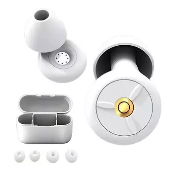 Беруши East Leaf для сна 28 дБ водонепроницаемый силикон храп меры гиперакузия плоскостное исследование моющиеся белые в комплекте с 3 типами SML наушников