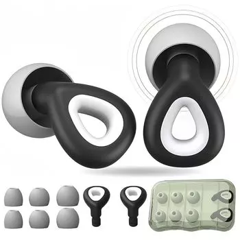 Беруши Korekaou для сна Полностью звуконепроницаемые, 35 дБ, снижение шума, силиконовая плоскость, исследование плавания, хороший сон, шумоподавление, гиперакузия уха, шум