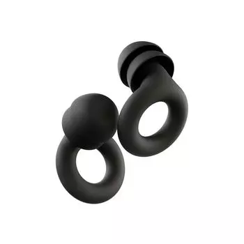 Беруши Loop Quiet 2 Plus с двойными наконечниками. Очень удобные и многоразовые беруши для защиты от движения и шума. Гибкая защита органов слуха. чёрный