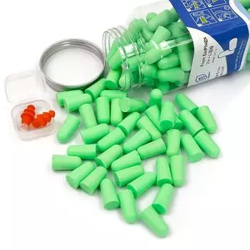 Беруши LYSIAN из мягкой пены 60 пар Беруши для защиты от шума Без кода Учеба/сон/строительная площадка/подготовка к полету зеленые