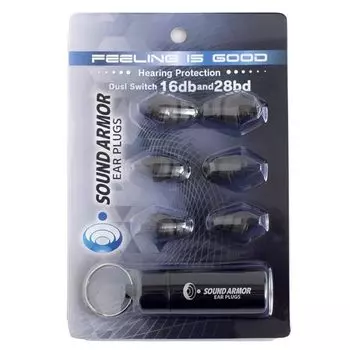 [Беруши плоские силиконовые Это не больно] Беруши Sound Armor (Звуковая броня) Мытье водой Спите спокойно, спите, звукоизоляция 16 дБ 28 дБ переключение