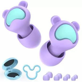 Беруши Quietide для детей от 6 лет Беруши для живых выступлений Дети Милые беруши Можно использовать в шумных местах, например, во время шумового кино Маленькие ушки многоразовые фиолетовый