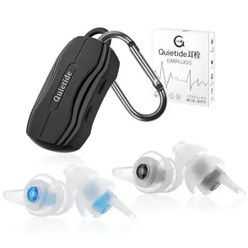 Беруши Quietide для звукового шума, оснащенные 32 дБ шума сна, многоразовые слуховые аппараты для японского языка, инструкция по эксплуатации, черные и 2 пары, размер x 2