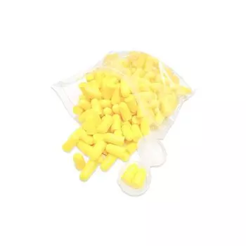 Беруши В комплекте с футляром антибактериальные мягкие 100 пар (200 штук) желтый большой емкости Шумовые контрмеры