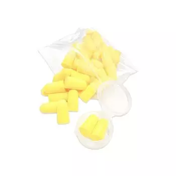 Беруши в комплекте с футляром антибактериальные мягкие 30 пар (60 штук) желтый большой емкости Шумовые контрмеры