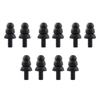 Беруши звукоизолирующие беруши Sleep well swimming силиконовые живые беруши самолеты Уровень звукоизоляции 29 дБ средства защиты органов слуха 5 пар в комплекте (черный)