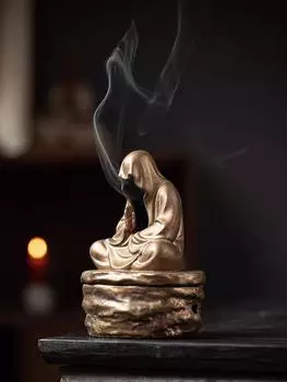 Бесформенный Будда Медитация Керамический Монах Подставка для благовоний Курильница Главная Гостиная Сад Чайная Комната Йога Комната Дзен Украшения