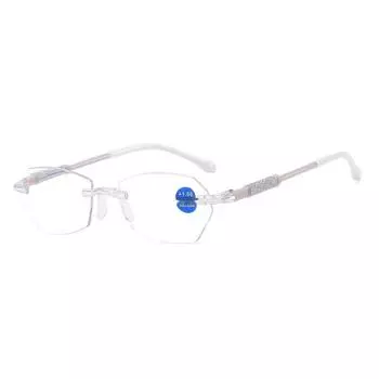 Бескаркасные очки для чтения высокой четкости с защитой от синего света для мужчин и женщин: Трендовые, Модные и Защищающие глаза +1.50 - Suggested for ages 50-54