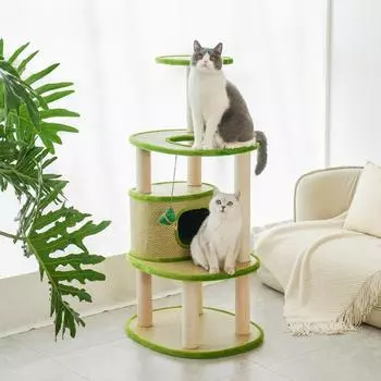 Бесконечная башня для кошачьих деревьев для домашних кошек. Модульная конструкция с кошачьей кроваткой. Игрушечные войлочные подушечки. Когтеточки из сизаля. Прочный многоуровневый центр активности для кошек. B