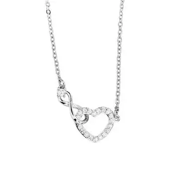 Бесконечная любовь вспышка бриллиантовое ожерелье любовь Tide Design Sense Hollow 8 фигурка кулон сердце ключичная цепочка Copper