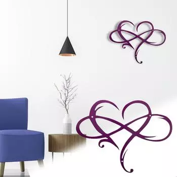 Бесконечное сердце, украшение на стену, металлическое настенное искусство, металлическое настенное искусство, подарок на новоселье A