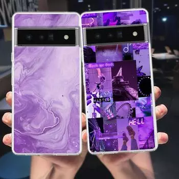 Бесконечность на фиолетовом для Google Pixel 8 7 6 Pro 6A 5 4 5A 4A 3A XL 5G чехол для телефона силиконовый противоударный мягкий прозрачный чехол Чехлы Pixel 5A