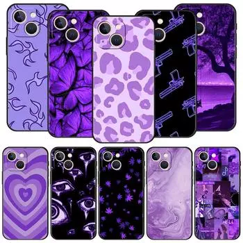 Бесконечность на фиолетовом для iPhone 11 12 13 15 14 Pro Max чехол для телефона X XR XS 7 8 Plus SE 2020 роскошный черный силиконовый чехол Funda iPhone 7 8 SE