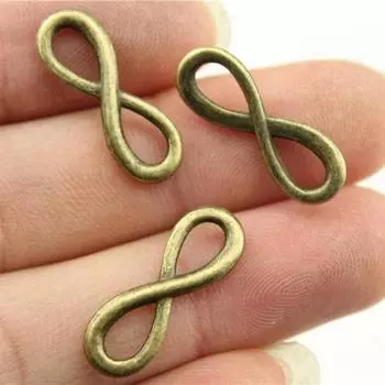 Бесконечность Сердце Любовь Соединитель Аксессуары Части Мужские Ювелирные Изделия Массивные Милые Художественные Принадлежности A29-10pcs-8x23mm