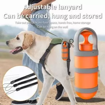 Бесконтактная лопатка для какашек для собак со встроенным дозатором для мешков для какашек Портативная легкая лопатка с когтями для сбора фекалий для собак Верхний инструмент