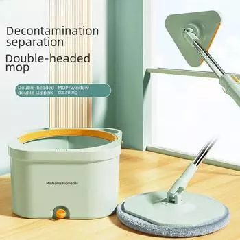 Бесконтактная вращающаяся швабра Meitianle с ведром для сбора грязи