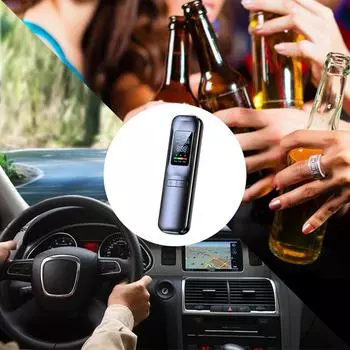 Бесконтактный электронный алкотестер с ЖК-экраном, бесконтактный детектор выдувания алкоголя, высокая точность для наружной скоростной автомагистрали CHINA