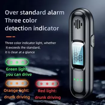 Бесконтактный алкотестер со светодиодным цифровым дисплеем Алкотестер USB-перезаряжаемый точный диагностический инструмент