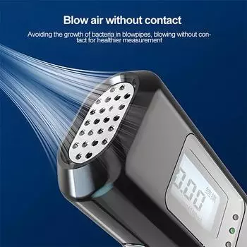 Бесконтактный алкотестеры с аварийным резаком для ремня безопасности и стеклоразбивателем, точный алкотестер с 3-цветной индикаторной лампой чёрный