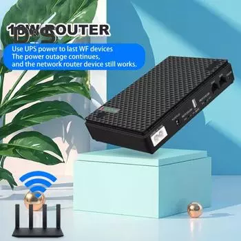 Бесперебойное резервное питание Многовыходные интерфейсы Интеллектуальная система мониторинга Защита от перезарядки ИБП Маршрутизатор Резервный источник питания 10400mAh US Plug