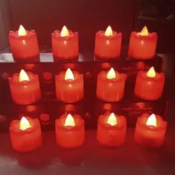 Беспламенная светодиодная электронная свеча, капающая восковая чайная свеча, реалистичное пламя, светодиодная лампа для Рождества, Хэллоуина, свадьбы, домашнего декора 6-Pack