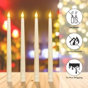 Беспламенные свечи на батарейках, большие светодиодные свечи с теплым светом для украшения дома на Рождество, Хэллоуин 1-Pack теплый белый
