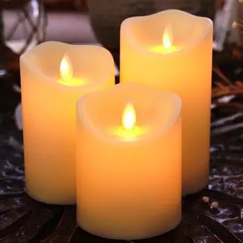 Беспламенные свечи по обету, светодиодные чайные свечи на батарейках, электрические поддельные свечи с подвижным фитилем, декор для свадебной вечеринки, свечи, лампы