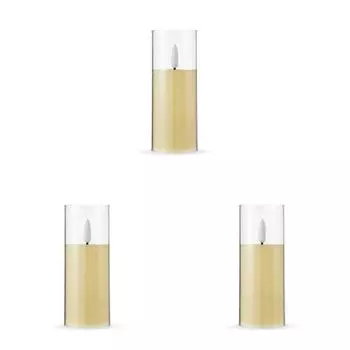 Беспламенные свечи светодиодные акриловые мерцающие свечи для украшения дома (M)