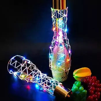 Беспламенный барный светильник для шампанского, металлический ночной клуб, светодиодная стробоскопическая палочка, электронная бутылка, бенгальские огни, крышка для бутылки вина 220V EU UK AU Plug белый