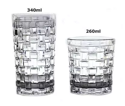Бесплатная доставка 2 шт. плетеные стаканы для виски набор из 2 шт. 260-340ml