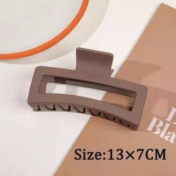 Бесплатная доставка Большие Заколки-крабы для волос Женские Заколки-акулы Матовые Прямоугольные Геометрические Заколки для волос 13см Большие Заколки Головной убор