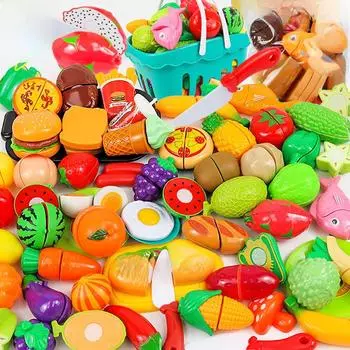 Бесплатная доставка: Детский игровой домик для нарезки фруктов и овощей, игрушечный набор для мальчиков и девочек - интерактивный подарок для раннего развития