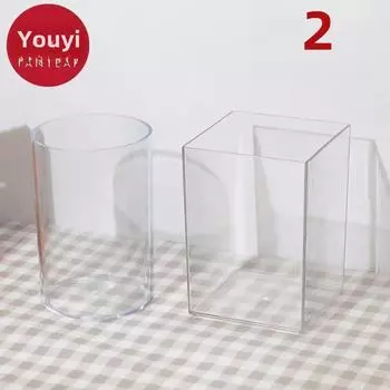 Бесплатная доставка: Прозрачный акриловый держатель для ручек, большая вместимость, настольный ящик для хранения для студентов