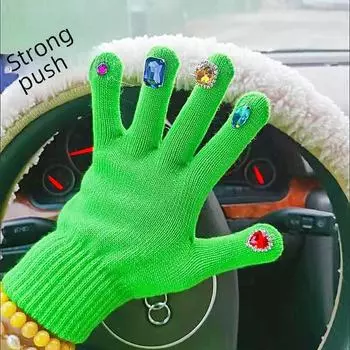 Бесплатная доставка Роскошные перчатки Thanos Diamond для маникюра - толстые, теплые, стильные женские перчатки для студентов ten random pieces without gloves