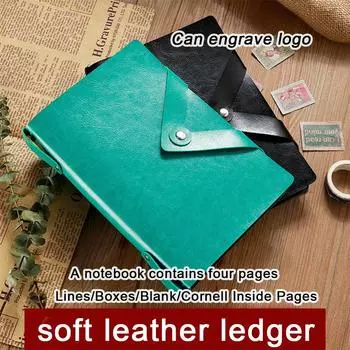 (Бесплатная гравировка логотипа) Блокнот А5 из мягкой кожи, съемные внутренние страницы, гроссбух с пряжкой, студенческий дневник, блокнот, протоколы встреч, выдержки. A5 красный