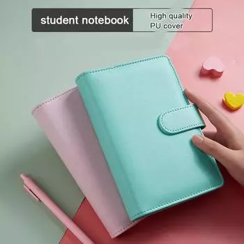 (Бесплатная гравировка логотипа) Студенческий блокнот A5/A6 в твердом футляре с магнитной пряжкой, содержит металлический переплет, дневник, блокнот, справочник A6 аквамарин