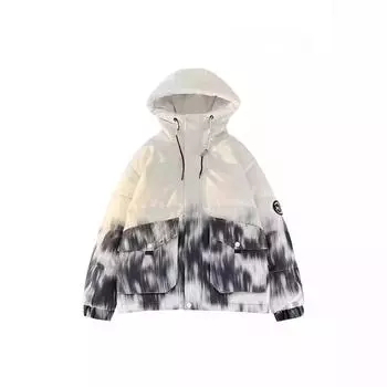 Бесплатная индивидуальная печать вышитого ЛОГОТИПА быстрая доставка модный пуховик камуфляж 90 белый утка M