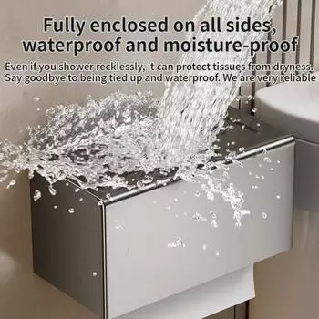 Бесплатная коробка для салфеток без сверла Держатель для бумажных полотенец для ванной комнаты для домашних органайзеров