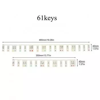 Бесплатная паста, светящаяся накладка, тип 61/88 клавиш, пианино, красочный маркер, силиконовые полоски, наклейка без клея 61 Keys
