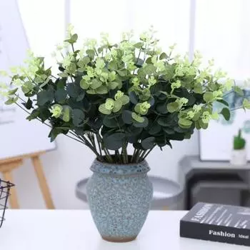 Бесплатная резка поддельный эвкалипт реалистичное практическое моделирование настольного орнамента H